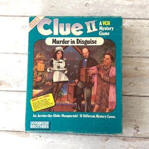 Clue II Murder in Disguise 18 Cases to Solve Party Game Parker Brothers